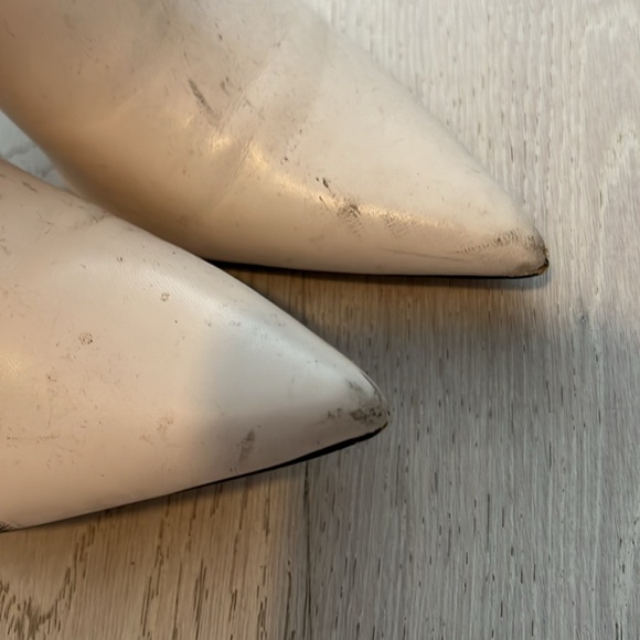 Zara Leather Zip-Up Ankle Boots with gold heel Size EU40 US9 - Picture 7 of 8